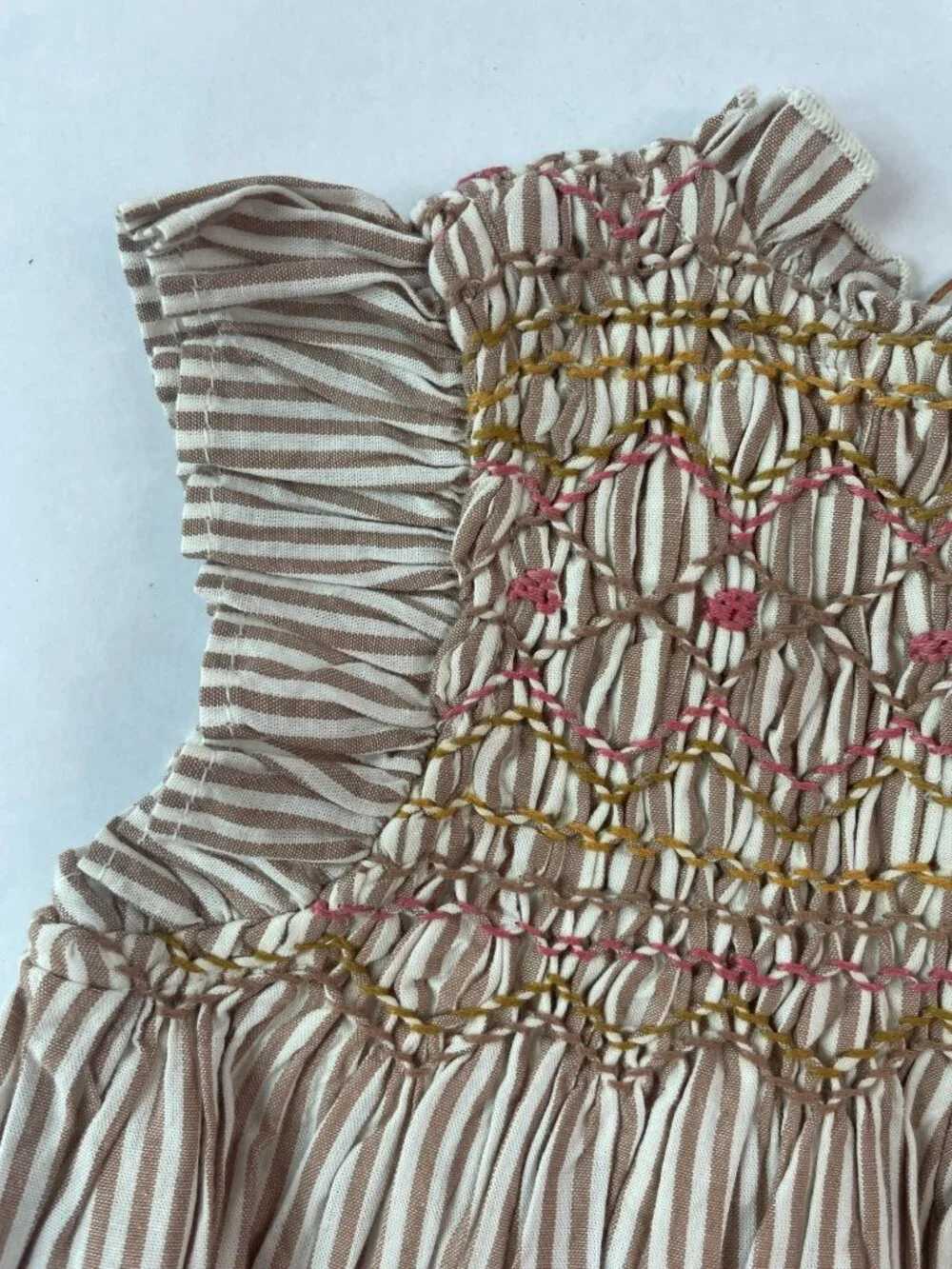 Pink Chicken Stevie Dress & Shorts Tawny Brown Stripe Babies Size 12/18M $84 NWT - Picture 8 of 16